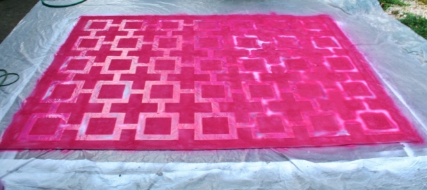 painting-a-rug-pink